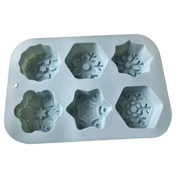 Snowflake Soap Mold Silicone 6 Cavity 3d Resin For Diy Craft Candle Soap Making 